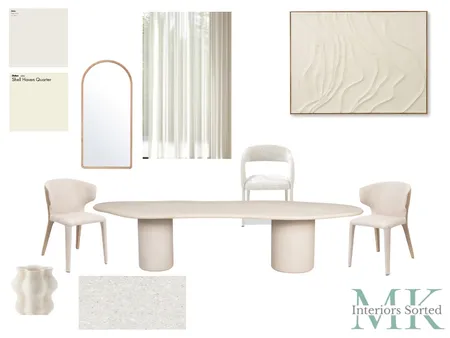 Sample - Contemporary Warm White Dining Interior Design Mood Board by MK Interiors Sorted on Style Sourcebook