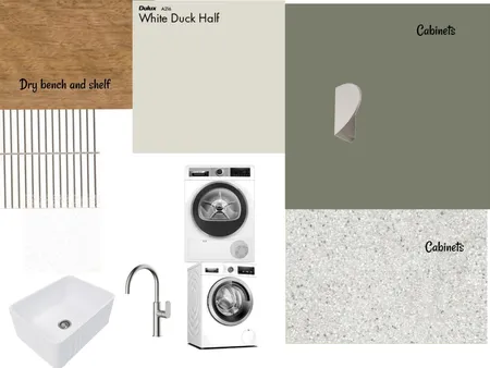 Laundry with kit kat, Shoreline Platino and  topiary cabinets Interior Design Mood Board by kathok on Style Sourcebook