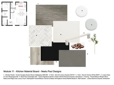 Module 11 Kitchen Material Board Interior Design Mood Board by neelupaul on Style Sourcebook