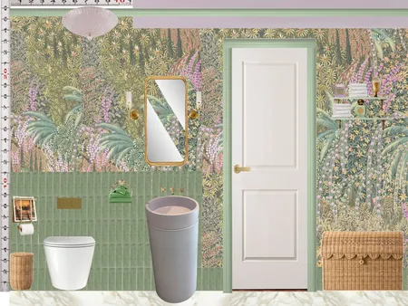 Powder Room Scale Design Green Mixer Taps Interior Design Mood Board by dl2407 on Style Sourcebook