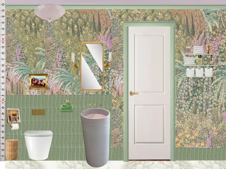 Powder Room Scale Design Green Mixer Taps Interior Design Mood Board by dl2407 on Style Sourcebook