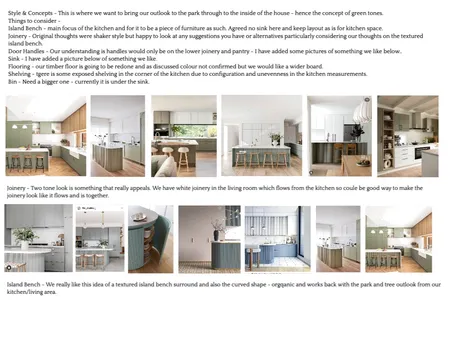 Kitchen - Final Concepts - Joinery & Island Bench Interior Design Mood Board by Jo Roberts on Style Sourcebook