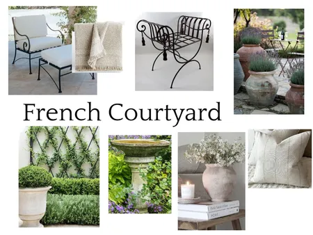 French Courtyard backyard - Renwick Project Interior Design Mood Board by KPP on Style Sourcebook