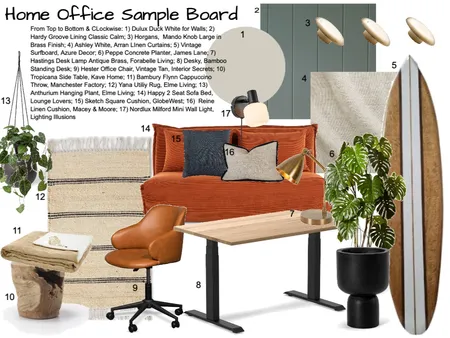 Home Office/Guest Room Interior Design Mood Board by Prissilla Rademakers