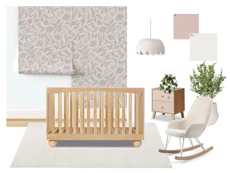 Pink Botanical Woodland Nursery Interior Design Mood Board by oftheflora on Style Sourcebook