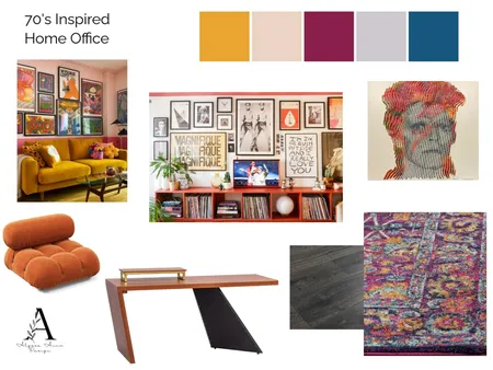 70s Inspired Office Interior Design Mood Board by alyssaannedesign on Style Sourcebook