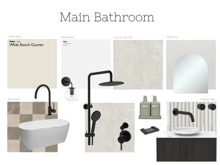 Main Bathroom black Interior Design Mood Board by soriyacharlie on Style Sourcebook