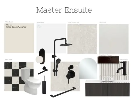 Final Master ensuite black white checks Interior Design Mood Board by soriyacharlie on Style Sourcebook