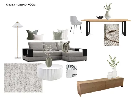 Family/Dining Interior Design Mood Board by Chloe Interiors on Style Sourcebook