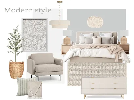 modern bedroom Interior Design Mood Board by dalia essam on Style Sourcebook