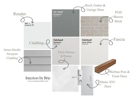 Hamptons Exterior Interior Design Mood Board by Interiors by Brie on Style Sourcebook