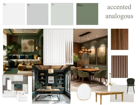 Green accented analogous Interior Design Mood Board by Carminkies on Style Sourcebook