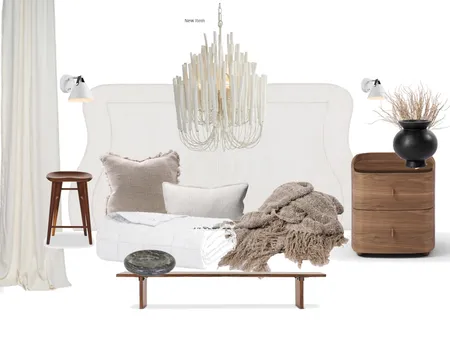 Mya Bedroom - Walnut Furniture Interior Design Mood Board by lozchipp on Style Sourcebook