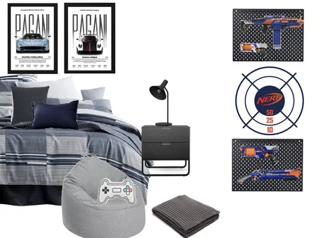 Boy Bedroom - Car Concept Interior Design Mood Board by The Ginger Stylist on Style Sourcebook