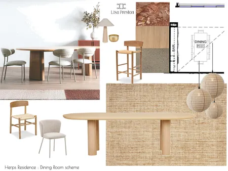 Jessica Street Dinning Space. Interior Design Mood Board by lisa preston designs on Style Sourcebook