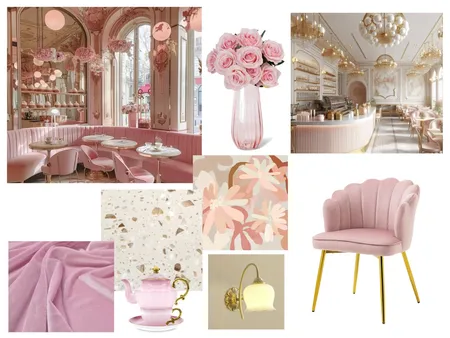 Pink Cafe mood board Interior Design Mood Board by Hopej on Style Sourcebook