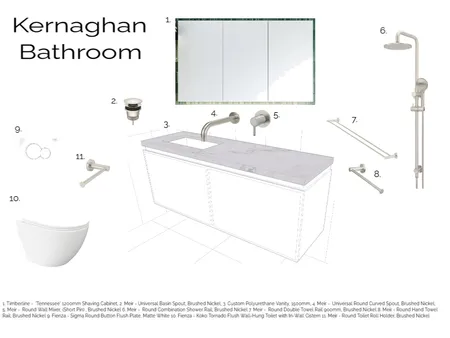 KERNAGHAN BATHROOM Interior Design Mood Board by Michelle HE on Style Sourcebook