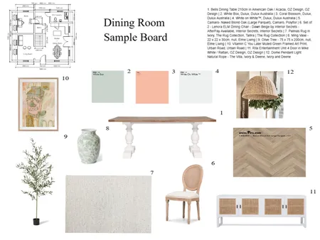 Dining Room Sample Board Interior Design Mood Board by lifeofcai on Style Sourcebook