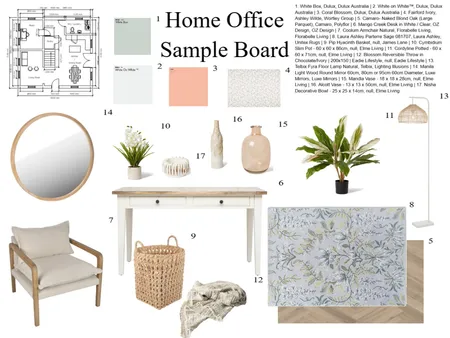 Home Office Sample Board Interior Design Mood Board by lifeofcai on Style Sourcebook