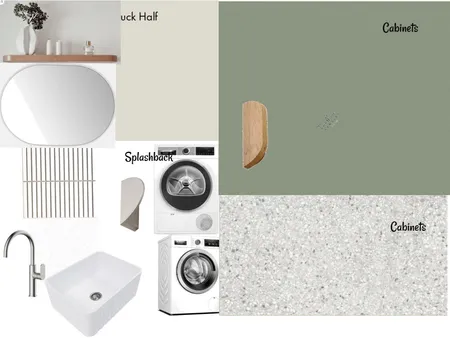 Laundry with kit kat, Shoreline Platino and  Eucalypt cabinets Interior Design Mood Board by kathok on Style Sourcebook