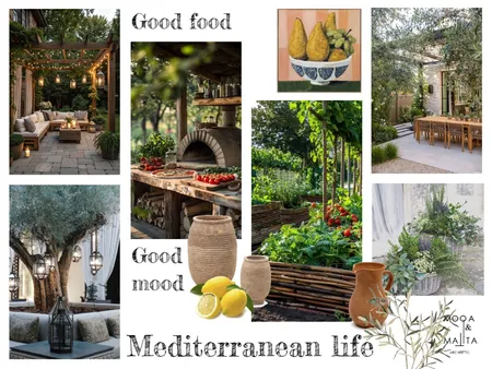 Mediterranean garden Interior Design Mood Board by Alessia Malara on Style Sourcebook