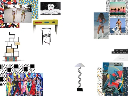 Memphis in Miami (circa 83) Interior Design Mood Board by allisongolden on Style Sourcebook