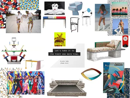 Memphis in Miami (circa 83) Interior Design Mood Board by allisongolden on Style Sourcebook
