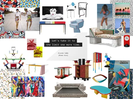 Memphis in Miami (circa 83) Interior Design Mood Board by allisongolden on Style Sourcebook