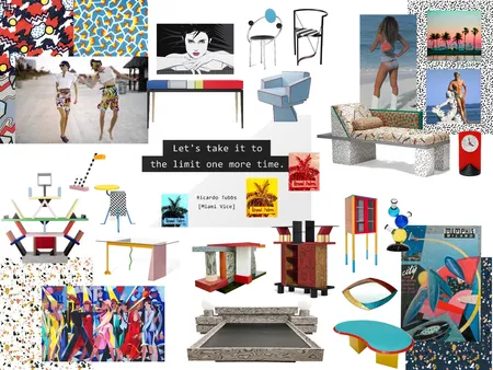Memphis in Miami (circa 83) Interior Design Mood Board by allisongolden on Style Sourcebook
