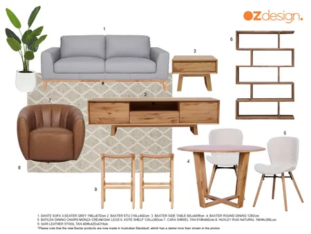 Donna Margetts - Living & Dining Interior Design Mood Board by Oz Design Furniture on Style Sourcebook
