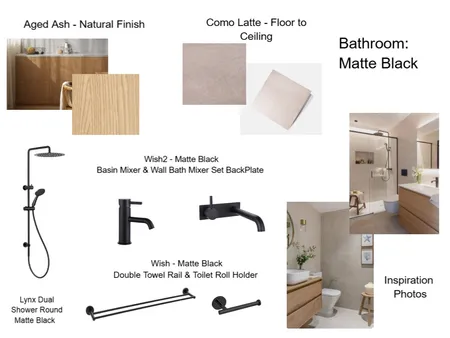 Bathroom - Matte Black Interior Design Mood Board by Chelsea Fraser on Style Sourcebook