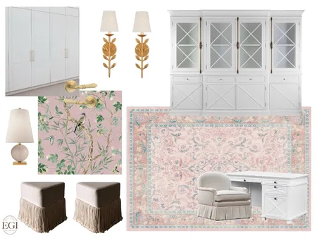 Feminine Office Interior Design Mood Board by Eliza Grace Interiors on Style Sourcebook