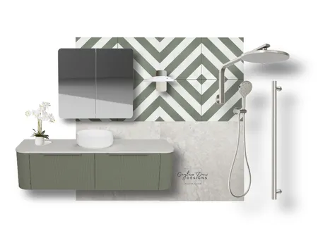 Soft Sage Bathroom Interior Design Mood Board by Gaylene Drew Designs on Style Sourcebook