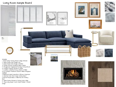 Living Room Sample Board Interior Design Mood Board by Hayley Parker on Style Sourcebook