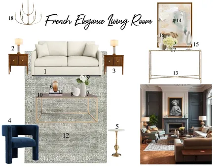 French elegance living room with tags Interior Design Mood Board by smoeen on Style Sourcebook
