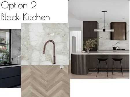 Option 2 Black Kitchen Interior Design Mood Board by SONDRAZ on Style Sourcebook