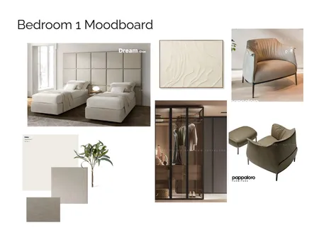 Bedroom 1 Interior Design Mood Board by FarahSTUDENT on Style Sourcebook