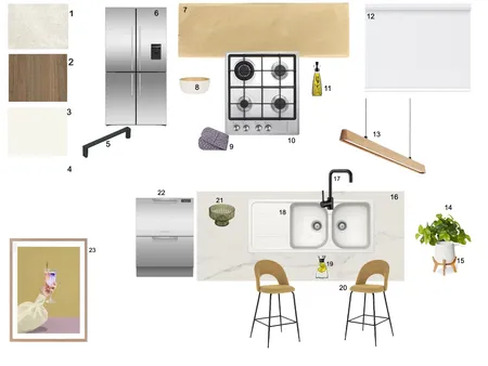 Kitchen Sample Board Interior Design Mood Board by nya.semu@gmail.com on Style Sourcebook