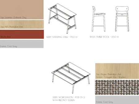 TEDDY WORKSTATION AND TABLE Interior Design Mood Board by BreeGoltz on Style Sourcebook