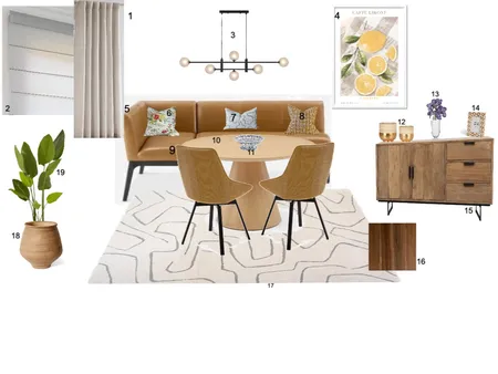 Sample Board - Dining Room Interior Design Mood Board by nya.semu@gmail.com on Style Sourcebook