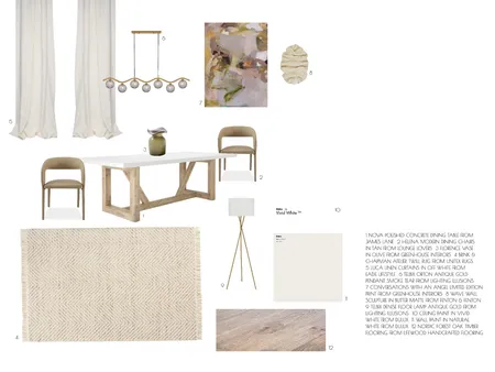 mod 9 - dining Interior Design Mood Board by jennabolas on Style Sourcebook
