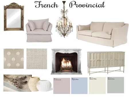 French Prov Living Room Interior Design Mood Board by Debbieoday on Style Sourcebook