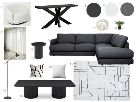 Module 9 - Iiving Interior Design Mood Board by Jayden Nel on Style Sourcebook