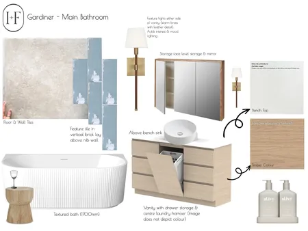 Gardiner bathroom Interior Design Mood Board by Ivy + Finch Design on Style Sourcebook