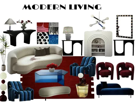 Modern Living Room Interior Design Mood Board by al1168ster@gmail.com on Style Sourcebook
