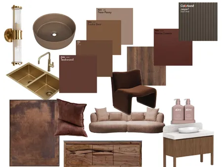 Mocha Mousse – Muted Warm Brown- Mood Board Interior Design Mood Board by litsa@stannardfamilyhomes.com.au on Style Sourcebook