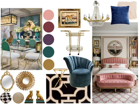 Hollywood Glam Interior Design Mood Board by Alicedev on Style Sourcebook