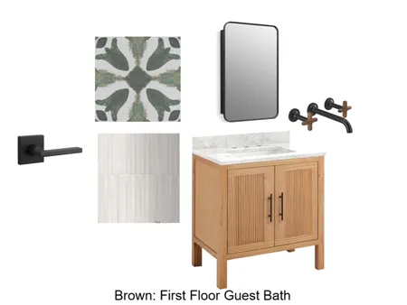 Brown: First Floor Guest Bath Interior Design Mood Board by Whowell456 on Style Sourcebook