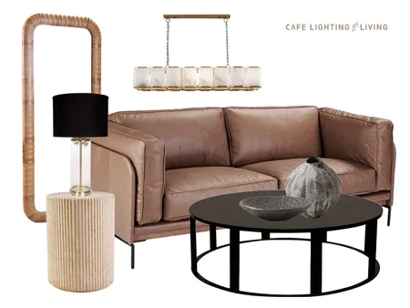 Leather Luxe Interior Design Mood Board by CAFE LIGHTING & LIVING on Style Sourcebook