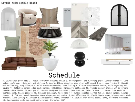 Living room sample board Interior Design Mood Board by Vicky Moetjie on Style Sourcebook